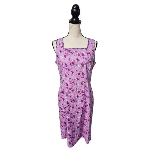 Sag Harbor Dresses & Skirts - VTG 90 Floral Dress Womens Sz 10 Cottagecore Ditsy Floral Coquette Sheath